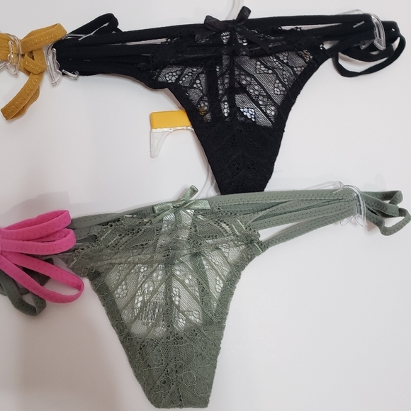 NWT 4 Piece Kiss & Tell Lace String Thong‎ Panties - Picture 3 of 8